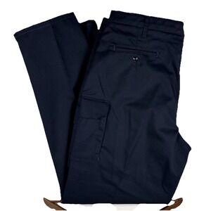 Softwill By Unifirst Cargo Work Pants Mens 44x36 Navy Blue Tactical Straight Leg